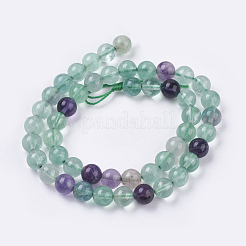 Natural Fluorite Bead Strands&nbsp;G-E468-F01-8mm