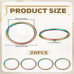 20Pcs 304 Stainless Steel Open Jump Rings&nbsp;STAS-LP0004-83