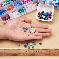 300Pcs 15 Colors Natural Crackle Agate Beads&nbsp;G-TA0001-26