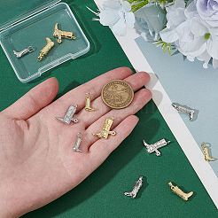 12Pcs 6 Styles Brass Micro Pave Cubic Zirconia Pendants&nbsp;KK-PH0013-88