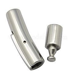 Tarnish Resistant Tube 304 Stainless Steel Bayonet Clasps&nbsp;STAS-Q033-1