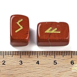 Rectangle Natural Red Jasper Rune Stones&nbsp;G-Z059-01M