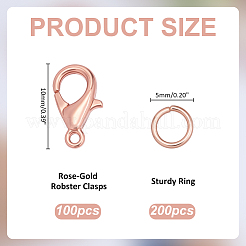 100Pcs Alloy Lobster Claw Clasps&nbsp;FIND-ME0003-11
