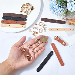 5 Bags 5 Colors Imitation Leather Buckles&nbsp;AJEW-CL0002-78