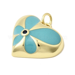 Brass Micro Pave Cubic Zirconia Pendants&nbsp;KK-H267-029G