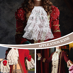 Polyester Detachable Flower Lace Collar Sets for Women&nbsp;DIY-WH0816-187A