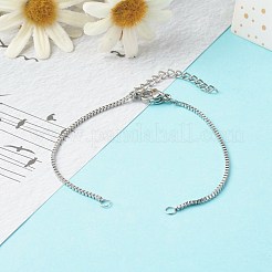 Tarnish Resistant 316 Surgical Stainless Steel Box Chains Bracelet Making&nbsp;AJEW-JB01065