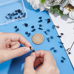 24Pcs 6 Style 304 Stainless Steel Stud Earring Findings&nbsp;STAS-UN0040-29
