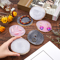 6Pcs 3 Colors Oval Resin Palette&nbsp;MRMJ-PH0001-60