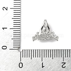 Brass Micro Pave Clear Cubic Zirconia Hoop Earring Findings&nbsp;KK-D369-03P
