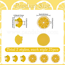 50Pcs 2 Styles Resin Cabochons&nbsp;RESI-SP0001-61
