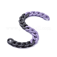 Handmade Opaque Spray Painted Acrylic Curb Chains&nbsp;AJEW-JB00620-04