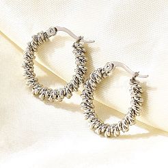 201 Stainless Steel Hoop Earrings&nbsp;EJEW-Q026-14P-A