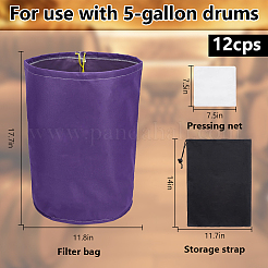 12Pcs 8 Colors Oxford Cloth and Nylon Filter Drawstring Bags&nbsp;ABAG-WA0001-41