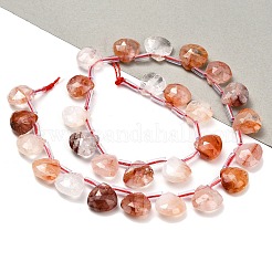 Natural Hematoid Quartz/Ferruginous Quartz Beads Strands&nbsp;G-C292-A10-01