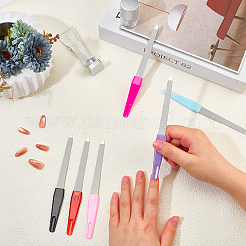 6Pcs 6 Colors Stainless Steel Nail Art Manicure Buffer Files&nbsp;MRMJ-WH20001-11