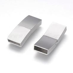 Tarnish Resistant 304 Stainless Steel Magnetic Clasps with Glue-in Ends&nbsp;STAS-G143-91P
