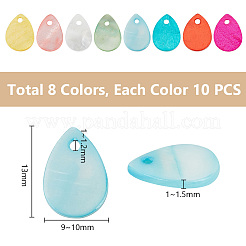 80Pcs 8 Styles Freshwater Shell Dyed Teardrop Charms&nbsp;FIND-PH0018-28