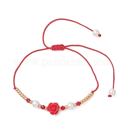 6Pcs Glass Seed Bead & Resin Braided Beaded Bracelets&nbsp;BJEW-MZ00307