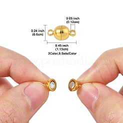 12 Sets 2 Colors Brass Magnetic Clasps&nbsp;KK-FS0001-55A