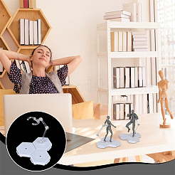 Plastic Stand Base Action Figure Display Holder&nbsp;AJEW-WH0816-211B