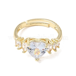 Brass Micro Pave Cubic Zirconia Cuff Open Rings&nbsp;CU-CBA5C10-09G