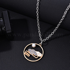 Chinese Style Alloy Pendant Necklaces&nbsp;NJEW-YW0001-01