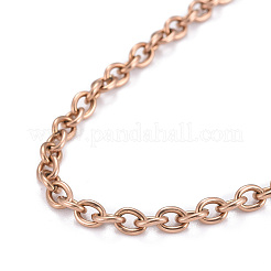 6Pcs 3 Style 304 Stainless Steel Cable Chain Jewelry Making Sets&nbsp;MAK-LS0001-01RG