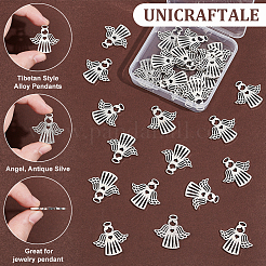 30Pcs Tibetan Style Alloy Pendants&nbsp;TIBEP-UN0001-14