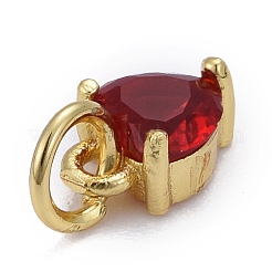 Brass Micro Pave Cubic Zirconia Charms&nbsp;KK-P192-08-G07