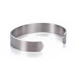 Tarnish Resistant 304 Stainless Steel Cuff Bangles&nbsp;BJEW-E367-04P