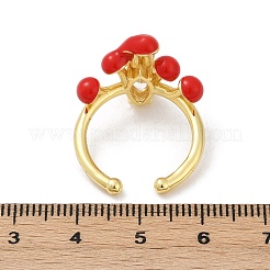 Brass Micro Pave Cubic Zirconia Cuff Rings for Women&nbsp;RJEW-F182-07G