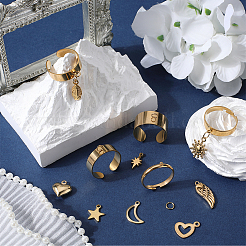 DIY Charm Cuff Ring Making Kit&nbsp;DIY-SC0023-58