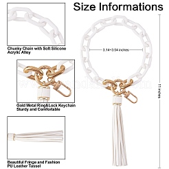 Chain Link Wristlet Keychain&nbsp;HJEW-SW00013-06