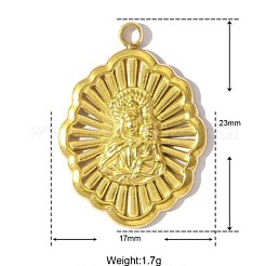304 Stainless Steel Pendants&nbsp;STAS-OY002-23G