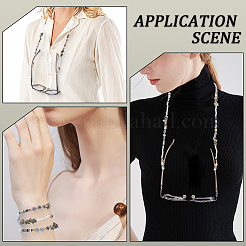 1Pc Polymer Clay with Alloy and Crystal Neck Strap for Eyeglasses&nbsp;AJEW-CN0005-04E