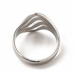 Non-Tarnish 304 Stainless Steel Wave Adjustable Ring for Women&nbsp;RJEW-B027-05P