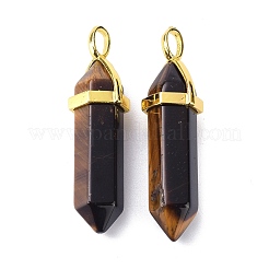 Natural Yellow Tiger Eye Pointed Pendants&nbsp;G-G025-01G-27