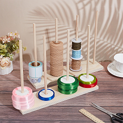 4 Spools Wooden Thread Holder&nbsp;DIY-WH0308-732