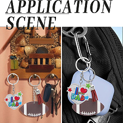 6Pcs Blue Beard Keychain: Perfect Gift for Father's Day&nbsp;AJEW-SP0001-39