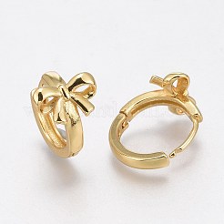 Brass Huggie Hoop Earrings&nbsp;EJEW-L231-35G