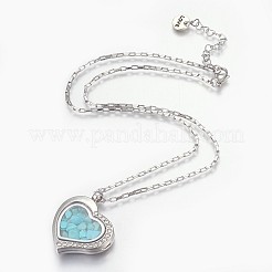 Alloy Rhinestone Pendant Necklaces&nbsp;NJEW-JN02234