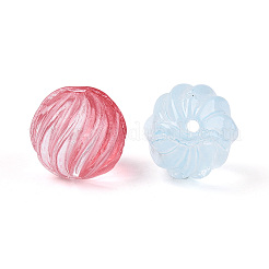 Baking Paint Transparent Glass Beads&nbsp;DGLA-N018-07