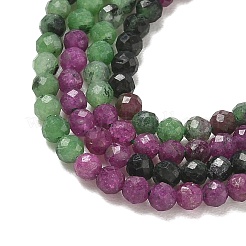 Gradient Natural Ruby in Zoisite Beads Strands&nbsp;GG-CBA2E9C-A03-3mm