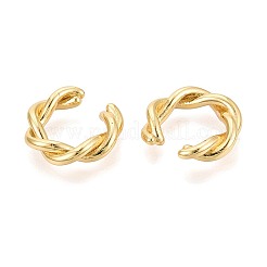 Twist C-Shaped Brass Cuff Earrings&nbsp;EJEW-T049-01G