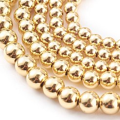 Round Brass Beaded Stretch Bracelets&nbsp;BJEW-JB05982