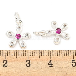 Rack Plating Brass Micro Pave Clear Cubic Zirconia Charms&nbsp;KK-F089-07S