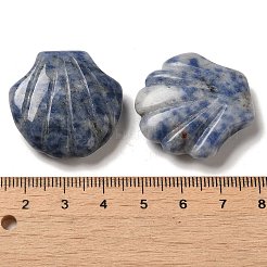 Natural Blue Spot Jasper Carved Healing Shell Figurines&nbsp;G-K353-03J
