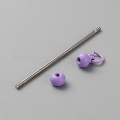 Iron Bar Beadable Keychain for Jewelry Making DIY Crafts&nbsp;IFIN-SZC0005-01A-16