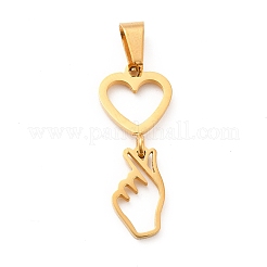304 Stainless Steel Pendants&nbsp;STAS-K243-16G
